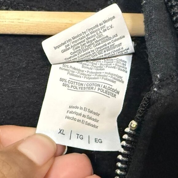 Gildan Heavy Blend Black “Fifth Element Group” Zip-Up Hoodie – Size XL - Picture 7 of 11